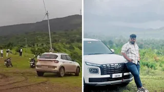 Car Plunges Into 300-Foot Ravine In Maharashtra During Social Media Stunt | Video