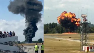 Plane Crashes At London's Southend Airport, Creating Giant Fireball Caught On Camera
