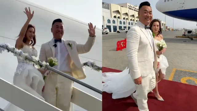 aviation-influencer-sam-chui-ties-the-knot-with-flight-attendant-in-boeing-747-sky-wedding-video