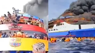 Hundreds Jump Into Ocean As Fire Engulfs Indonesian Ship Near North Sulawesi Coast; Shocking Video Goes Viral