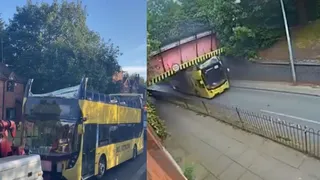 Terrifying Footage Captures UK Double-Decker Bus Slamming Into Bridge, Roof Ripped Off; 15 Injured | WATCH