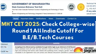 MHT CET 2025 Releases Round 1 All India Cutoffs For B.E. And B.Tech Courses Admissions Across Maharashtra; Check Full List Here!