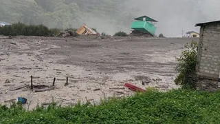 Uttarkashi Cloudburst: Chilling Visuals Show Flash Floods Sweeping Multi-Storey Buildings In Dharali | Videos