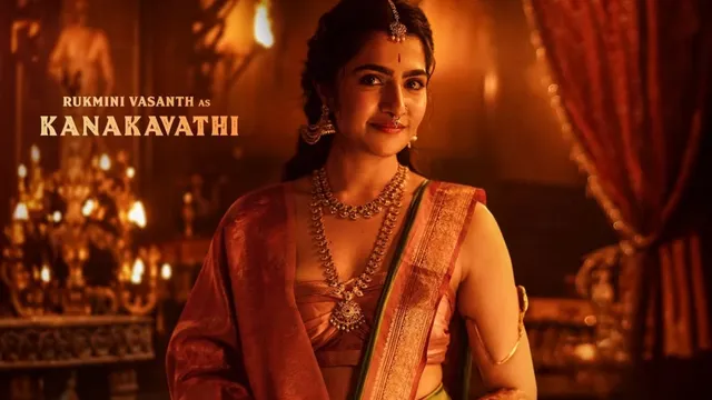 kantara-chapter-1-rukmini-vasanth-looks-like-a-princess-as-kanakavathi-in-rishab-shetty-much-awaited-kannada-movie