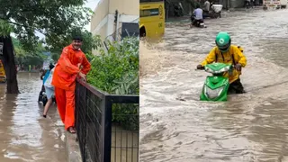 Delivery Agents In Delhi Struggle Through Flooded Streets And Heavy Rain To Deliver Food On Time: 'Respect For Their Dedication'