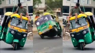 Watch: Auto Rickshaw Driver Pulls Stunt On Public Road, Ahmedabad Police Rewards With…