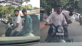 Man Stops Bikers From Driving On The Wrong Side; Gets Brutally Thrashed In Return | Pune Viral Video