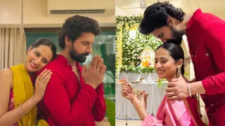 Ravie Dubey And Sargun Mehta Celebrate Ganpati’s Arrival At Their New Sea-Facing Home; See PHOTOS