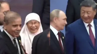Pakistan PM Shehbaz Sharif Trolled For Rushing To Greet Putin At SCO Summit, Netizens Call It 'Shameless' | Viral Video