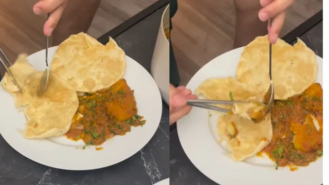 korean-man-eats-aloo-puri-for-the-first-time-but-with-chopsticks-desi-netizens-call-it-illegal-viral-video