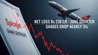 SpiceJet Shares Drop Nearly 3% After Company Reports Net Loss Of Rs 238 Crore In June Quarter