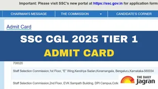 SSC CGL 2025 Tier 1 Exam: Admit Card To Be Released Soon At ssc.gov.in; Steps To Download & Key Dates Here