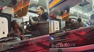 Bengaluru BMTC Bus Driver And Woman Passenger Argue, Exchange Slaps In Viral Video, Police Step In