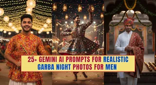 25+ Gemini AI Prompts To Copy-Paste For Realistic Garba Night Photos For Men For Nano Banana Trend