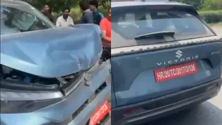 Watch: Maruti Suzuki Victoris Crashes During Test Drive, Proves 5-Star Safety Rating Worthiness