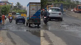 Bengaluru Road Collapses In Just 48 Hours Of Repair, Leaving Commuters Furious | VIDEO