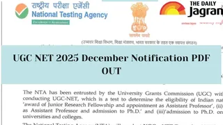 UGC NET 2025 December Notification PDF Released; Check Application Link At ugcnet.nta.ac.in