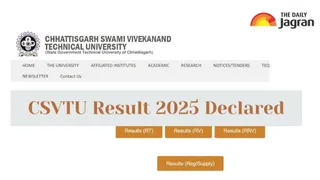 CSVTU Result 2025 Declared At csvtu.ac.in, Direct Link To Download UG & PG Marksheet PDF