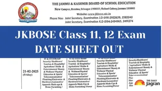 JKBOSE Releases Date Sheet 2025 For Class 11, 12 Exams At jkbose.nic.in; Full Schedule Here