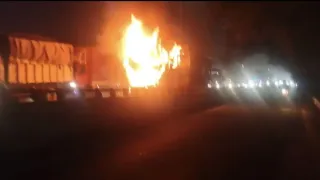 Gurugram Fire: Two Vehicles Catch Fire On Delhi-Jaipur Highway, Traffic Disrupted; No Injuries Reported