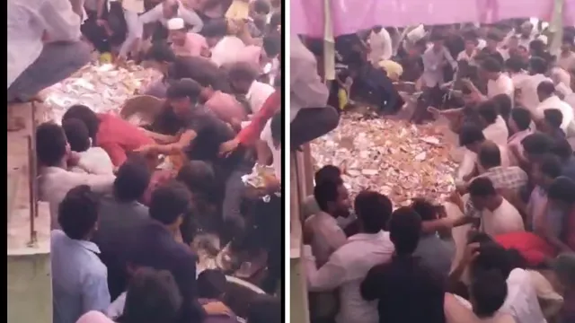 bihar-elections-2025-aimim-candidates-biryani-feast-turns-into-loot-fest-as-crowd-goes-wild-over-free-food-video