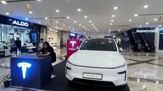 elon-muskowned-tesla-launches-first-popup-showcase-in-india-at-gurugrams-ambience-mall-details-inside