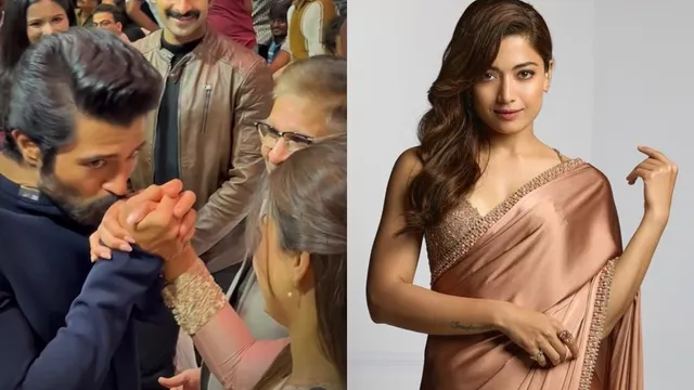 pda-alert-vijay-deverakonda-kisses-rashmika-mandanna-hand-at-the-girlfriend-success-event-video