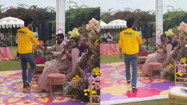 bengaluru-man-steals-the-show-at-friends-haldi-in-blinkit-uniform-internet-cant-stop-laughing-video