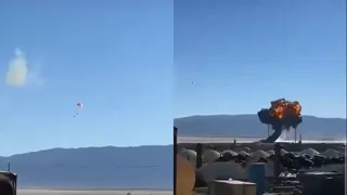 US F-16 Fighter Jet Crash: Video Captures Moment Pilot Ejected Before Aircraft Plunged And Exploded In California