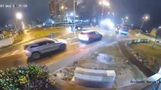 VIDEO: High-Speed Mercedes Soars Through Air Before Crashing Into Pole In Romania