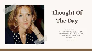 Thought Of The Day By J. K. Rowling: Today's Motivational Quotes For School Assembly On Life