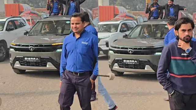 tata-sierra-welcomed-by-dealer-in-baarat-style-nexon-and-punch-take-part-in-celebration-watch-viral-video