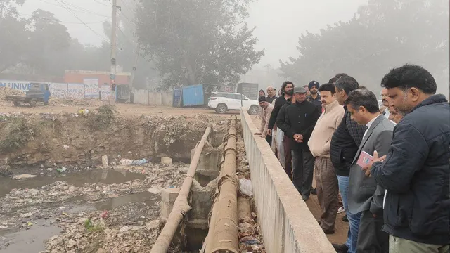 gurugram-news-minister-rao-narbir-singh-inspects-city-projects-orders-traffic-plan-before-metro-work