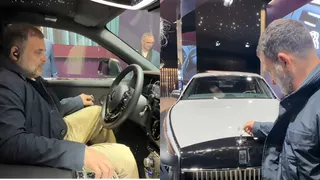 Rahul Gandhi In Awe Of Rs 9 Crore Rolls-Royce Phantom, Checks Luxury Car In Germany: Watch Video