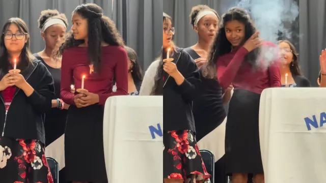 handled-like-a-queen-schoolgirls-hair-catches-fire-on-stage-she-calmly-handles-the-situation-in-viral-video