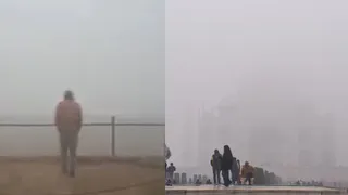 VIDEO: Taj Mahal Vanishes Into Thick Fog As Visibility Drops In Agra; Tourists Left Staring At 'Nothing'