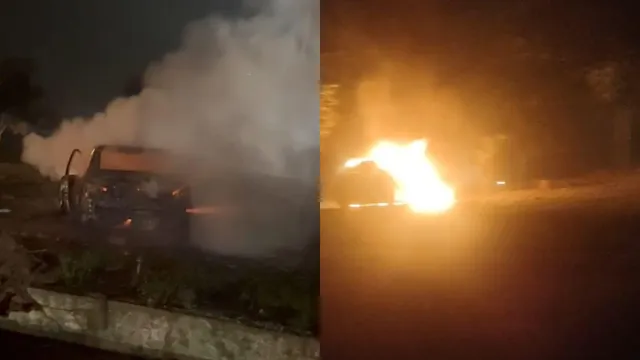 greater-noida-narrow-escape-for-3-as-moving-car-catches-fire-near-ajnara-roundabout-cng-cylinder-explodes