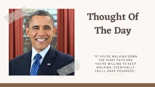 Thought Of The Day By Barack Obama: Today's Motivational Quotes for School Assembly On Life, Democracy And Hope