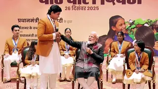 PM Modi's Picture With Vaibhav Suryavanshi Goes Viral After Cricketer Receives 'Pradhan Mantri Rashtriya Bal Puraskar'