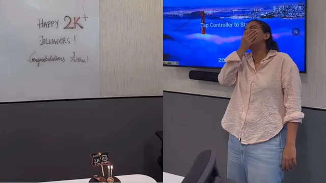 bengaluru-boss-surprises-employee-with-cake-for-reaching-2k-instagram-followers-heartwarming-video-goes-viral