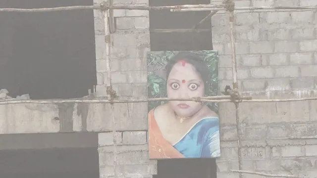karnataka-viral-poster-who-is-the-sareeclad-woman-seen-hanging-at-construction-sites-across-state