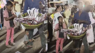 Father Sells Toys In Crowded Mela While Son Sleeps Holding His Leg, Heartbreaking Video Goes Viral