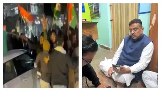 West Bengal: BJP's Suvendu Adhikari Alleges Attack By TMC Workers On Convoy, Stages Dharna Inside Police Station