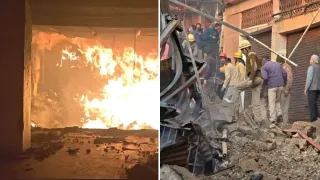 Solan Fire: Blaze At Wooden House Triggered Chain Of Cylinder Blasts, 8 Houses Reduced To Ashes; SDRF On Spot
