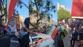 los-angeles-horrific-video-shows-truck-ramming-into-pro-iran-protest-against-khamenei-regime-watch