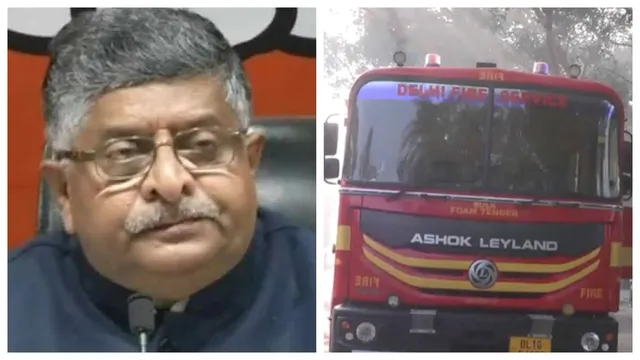 fire-breaks-out-at-bjp-mp-ravi-shankar-prasads-residence-in-delhi-fire-tenders-at-spot