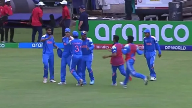 icc-u19-world-cup-2026-india-bangladesh-players-shake-hands-leave-behind-toss-controversy-after-tense-clash-ind-beat-ban-in-bulawayo