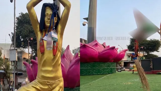 in-dry-gujarat-liquor-bottles-hung-on-statues-near-bjp-mlas-office-what-authorities-said-video