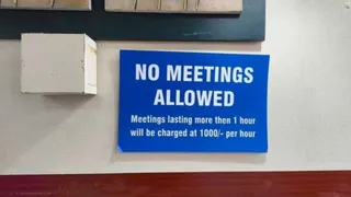 No More Free Meetings: Bengaluru Eatery Charges Rs 1000 Per Extra Hour After First Hour; Notice Goes Viral