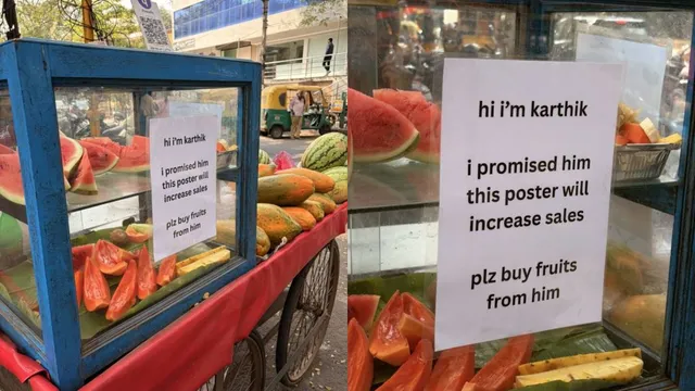 peak-bengaluru-moment-mans-unusual-poster-to-help-local-fruit-vendor-boost-sales-goes-viral-internet-applauds-the-idea